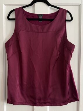 Ann Taylor Sleeveless Mixed Media Top  XL